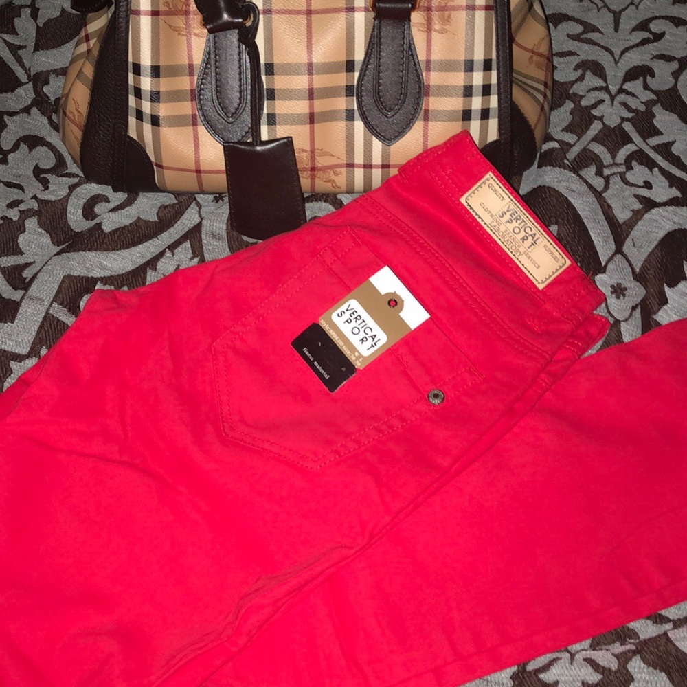 Red/paprika colored jeans